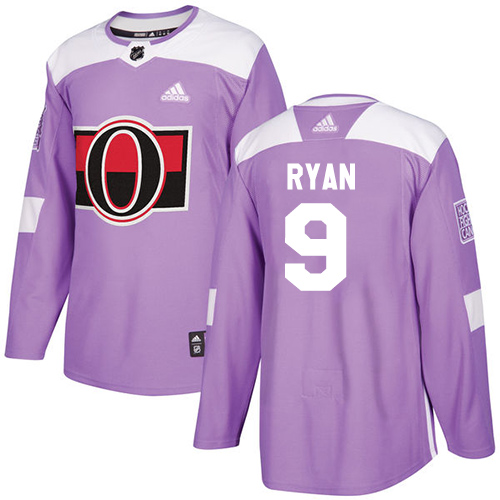 Adidas Senators #9 Bobby Ryan Purple Authentic Fights Cancer Stitched NHL Jersey